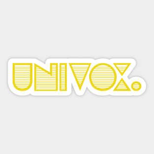 Univox Retro Guitar Bass Amp Sticker